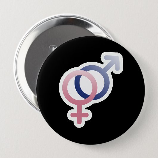 GERADE LIEBE-SYMBOLE BUTTON (Vorne & Hinten)