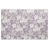 gerade lila Creme der Eulen Stoff (Fat Quarter (45,7 x 55,9 cm))