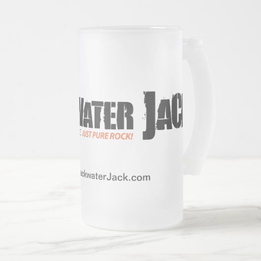 "Gerade Logo-Trinkbehälter des reinen Felsens" Mattglas Bierglas (VorderseiteRechts)