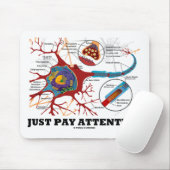 Gerade Lohn-Aufmerksamkeit (Neuron/Synapse) Mousepad (Mit Mouse)
