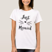 Gerade Meowied lustiges verheiratetes T-Shirt (Vorderseite)