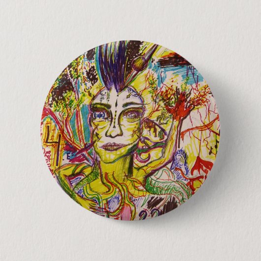 Gerade merkwürdig button (Vorderseite)