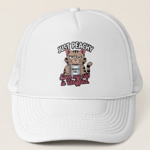 Gerade noch so Anxiety Cat Coffee Lover Geschenk Truckerkappe