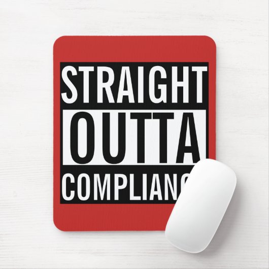 Gerade Outta Befolgung Mousepad (Mit Mouse)