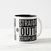 Gerade Outta Befolgung Zweifarbige Tasse (VorderseiteRechts)