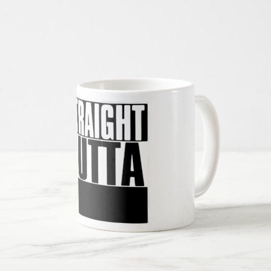 GERADE OUTTA GEWOHNHEIT IHR TEXT-HIER T-SHIRT KAFFEETASSE (VorderseiteRechts)