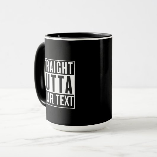 Gerade Outta Gewohnheits-Tassen Tasse (Vorderseite Links)