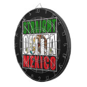 Gerade Outta Mexiko Flagge Dartscheibe (Vorderseite rechts)