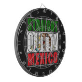 Gerade Outta Mexiko Flagge Dartscheibe (Vorderseite Links)