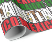 Gerade Outta Mexiko Flagge Geschenkpapier (Rolleneckpunkt)