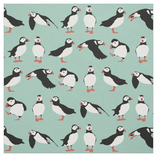 gerade Papageientaucher Stoff (Muster)
