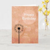 Gerade pfirsichfarben karte (Gelbe Blume)