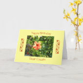 Gerade pfirsichfarben karte (Gelbe Blume)