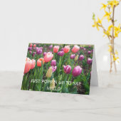 GERADE POPPIN SAGEN BIS HALLO! Freier Raum Karte (Gelbe Blume)