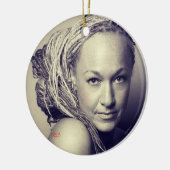 Gerade Rachel-Verzierung Keramik Ornament (Links)