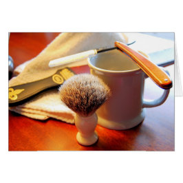 Gerade Rand-Rasiermesser-Karte