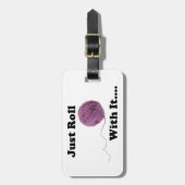 Gerade Rolle mit ihr Gepäckanhänger (Vorderseite vertikal)