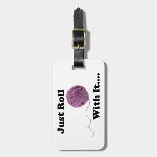 Gerade Rolle mit ihr Gepäckanhänger (Vorderseite vertikal)