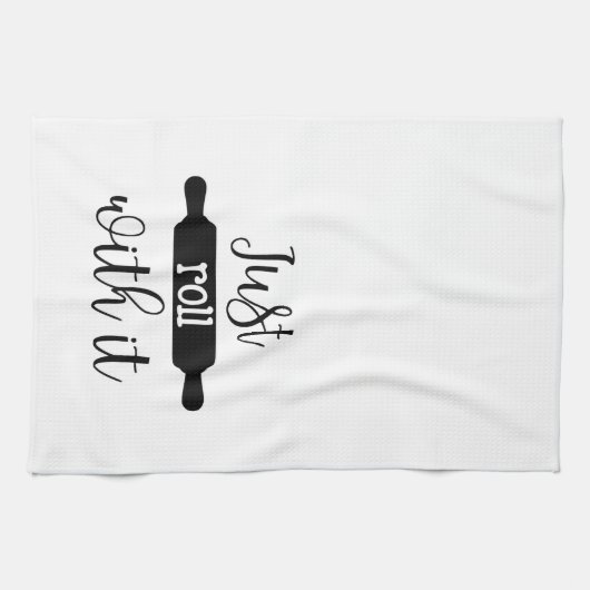 Gerade Rolle mit ihr | Mehl-Sack Geschirrtuch (Horizontal)