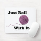Gerade Rolle mit ihr Mousepad (Mit Mouse)
