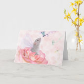 Gerade Rosey Karte (Gelbe Blume)