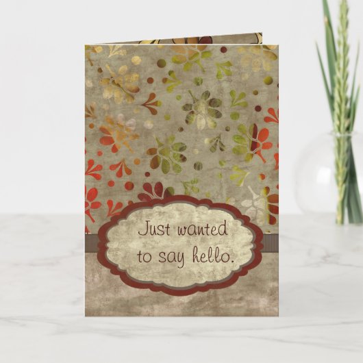 Gerade sagen hallo karte (Vorderseite)