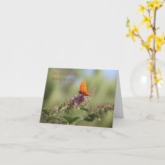 Gerade, sitzend um das Denken an Sie Karte (Gelbe Blume)