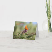 Gerade, sitzend um das Denken an Sie Karte (Vorderseite)