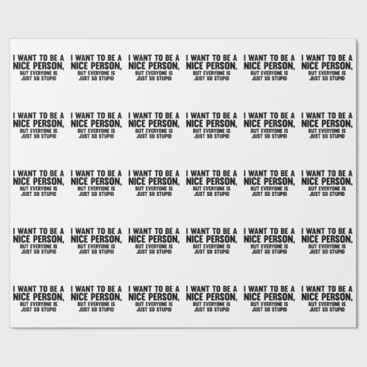 Gerade so dumm geschenkpapier (Flach)