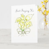 Gerade Sprichwort-hallo leere Karte (Gelbe Blume)