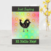 Gerade Sprichwort hallo u. Fräuleins You niedliche Karte (Gelbe Blume)