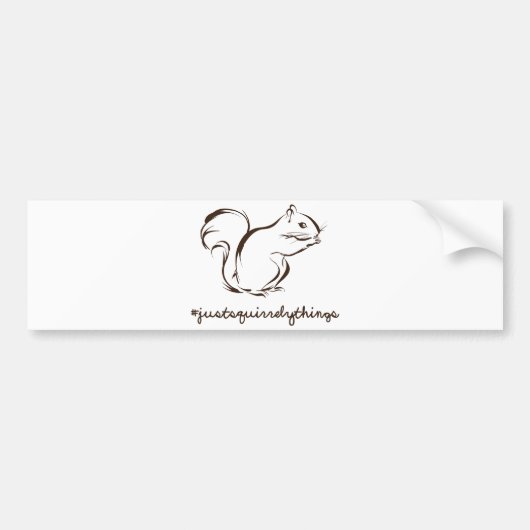 Gerade Squirrely Sache-Eichhörnchen Autoaufkleber (Vorne)