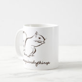 Gerade Squirrely Sache-Eichhörnchen Kaffeetasse (Vorderseite Links)
