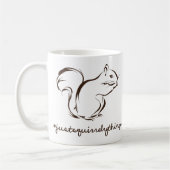 Gerade Squirrely Sache-Eichhörnchen Kaffeetasse (Links)
