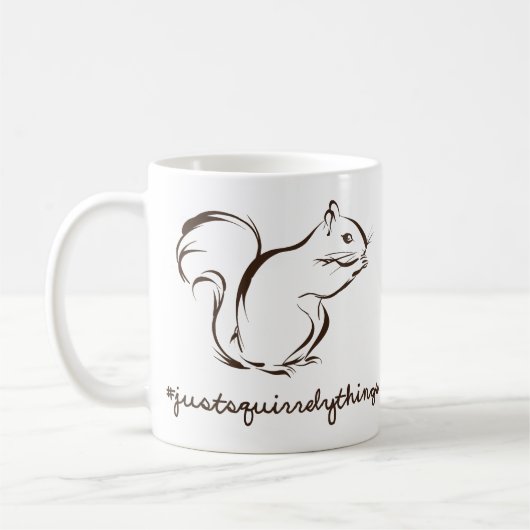 Gerade Squirrely Sache-Eichhörnchen Kaffeetasse (Links)