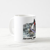 Gerade Surfin durch Zeit (Herzog On Surfboard) Kaffeetasse (Vorderseite Links)