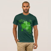 Gerade T-Shirt Kleeblatt-St. Patricks Tages (Vorne ganz)