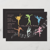 Gerade Tanz-Einladung Einladung (Vorne/Hinten)