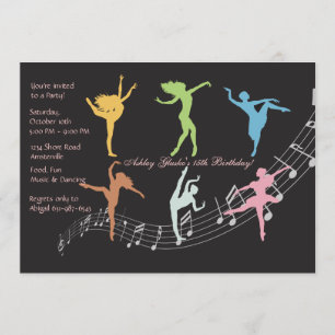 Gerade Tanz-Einladung Einladung