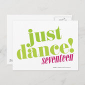 Gerade Tanz - Grün Postkarte (Vorne/Hinten)