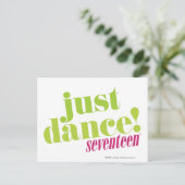 Gerade Tanz - Grün Postkarte (Stehend Vorderseite)