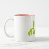 Gerade Tanz - Grün Zweifarbige Tasse (Links)