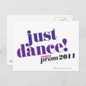 Gerade Tanz - lila Postkarte (Vorne/Hinten)