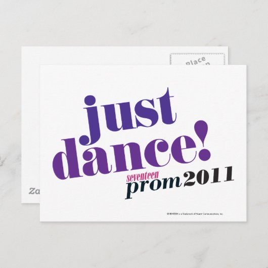 Gerade Tanz - lila Postkarte (Vorne/Hinten)