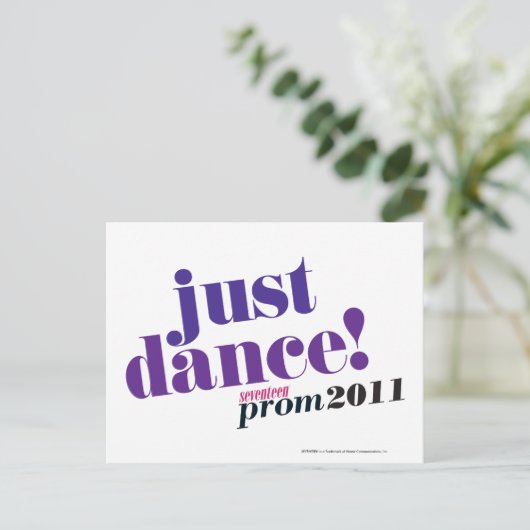 Gerade Tanz - lila Postkarte (Stehend Vorderseite)