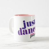 Gerade Tanz - lila Zweifarbige Tasse (Vorderseite Links)