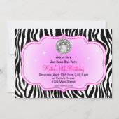 Gerade Tanzdisco Diva-Party Einladung (Vorderseite)