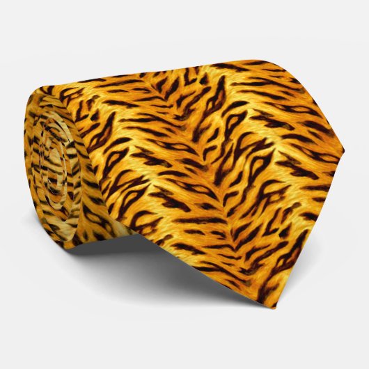 Gerade Tiger Krawatte (Gerollt)