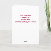 Gerade träumend feiertagskarte (Rückseite)