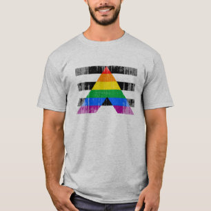 Gerade Verbündet-Flagge distressed.png T-Shirt